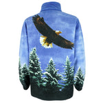 Vintage (Trail Crest) -  Blue Eagles Zip-Up Fleece Sweatshirt 1990s Large Vintage Retro