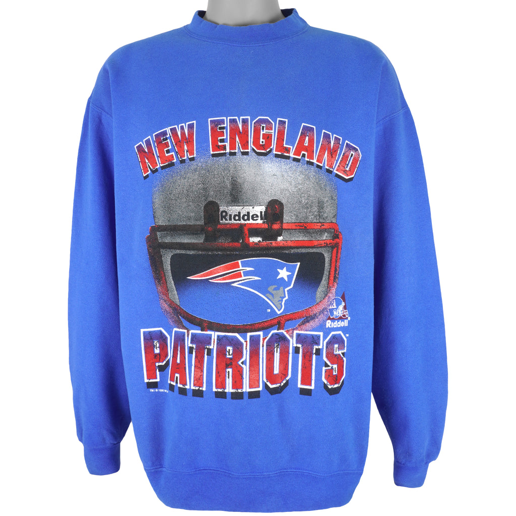 NFL (Riddell) - New England Patriots Crew Neck Sweatshirt 1996 Large Vintage Retro Football