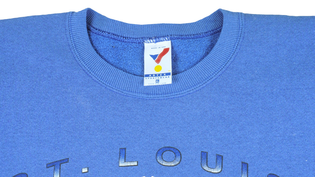 NHL (Artex) - St. Louis Blues Crew Neck Sweatshirt 1990s X-Large Vintage Retro Hockey