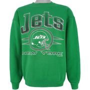 NFL (Logo 7) - New York Jets Spell-Out Sweatshirt 1993 X-Large Vintage Retro Football