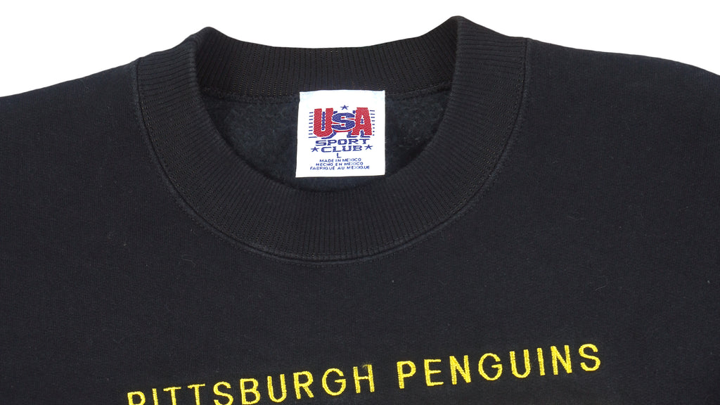 NHL - Pittsburgh Penguins, Mario Lemieux Sweatshirt 1990s Large Vintage Retro Hockey
