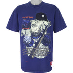 MLB (Nutmeg) - Blue New York Yankees T-Shirt 1992 Large Vintage Retro Baseball