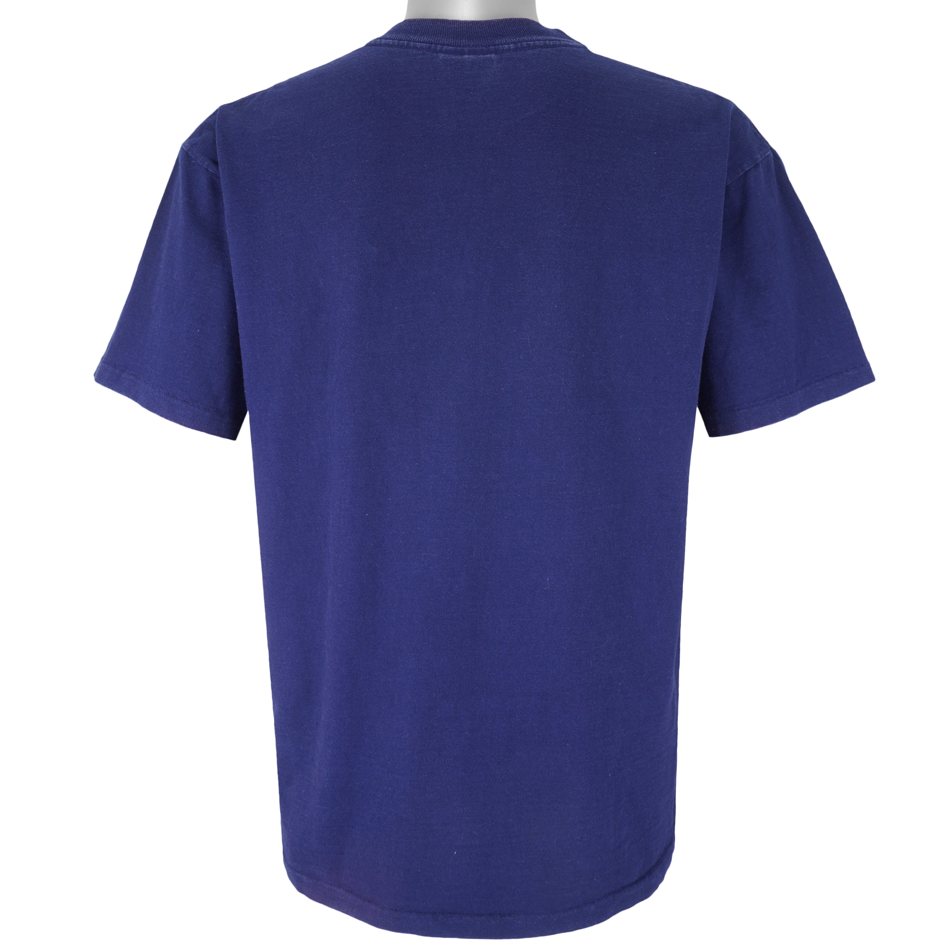 MLB (Nutmeg) - Blue New York Yankees T-Shirt 1992 Large Vintage Retro Baseball