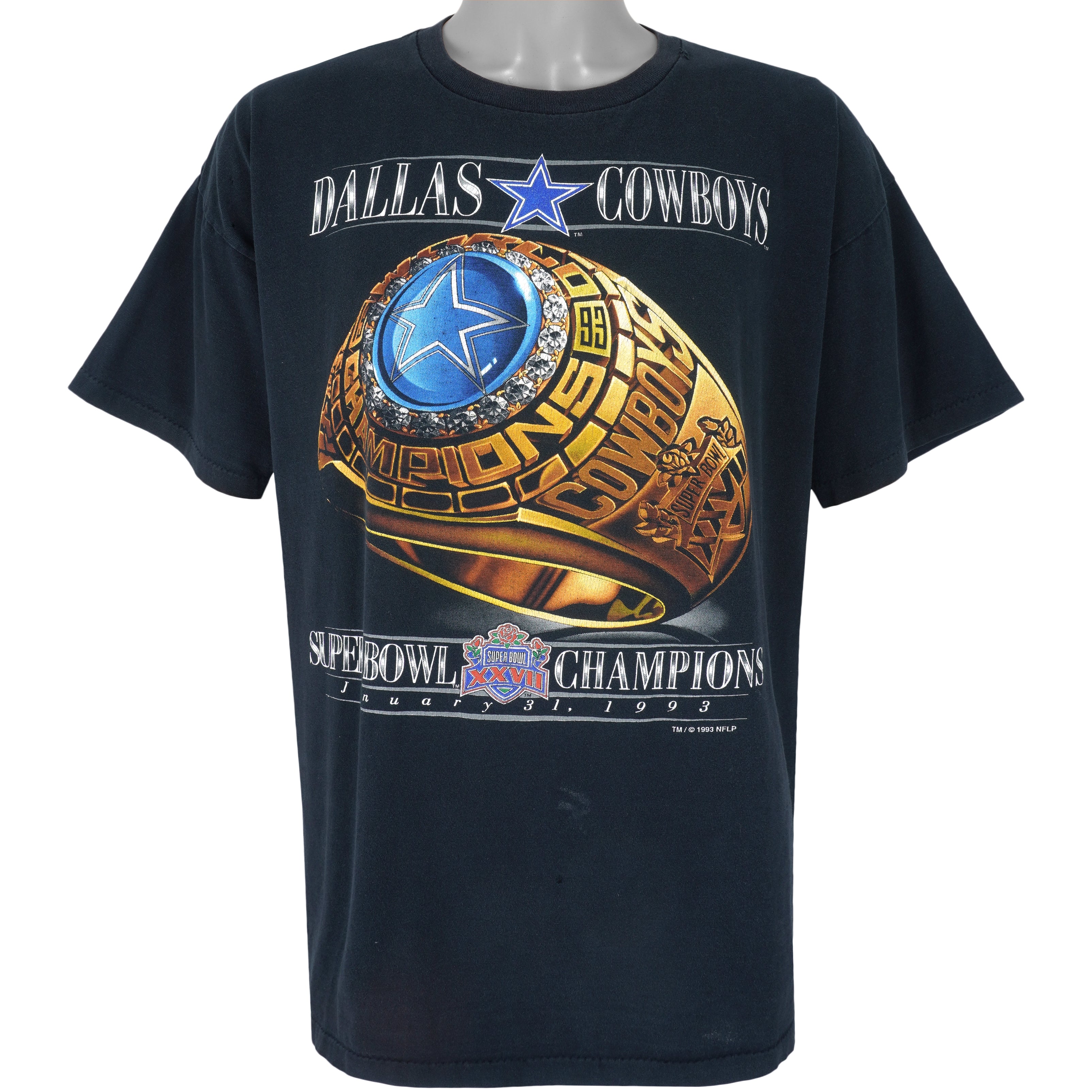 NFL (Salem) - Dallas Cowboys, World Champions Ring T-Shirt 1993 XX-Large Vintage Retro Football