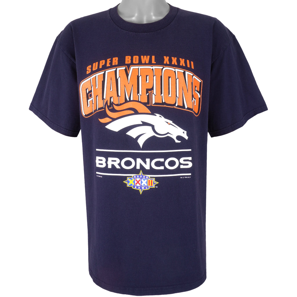 NFL (Lee) - Denver Broncos, Champions T-Shirt 1998 Large Vintage Retro Football