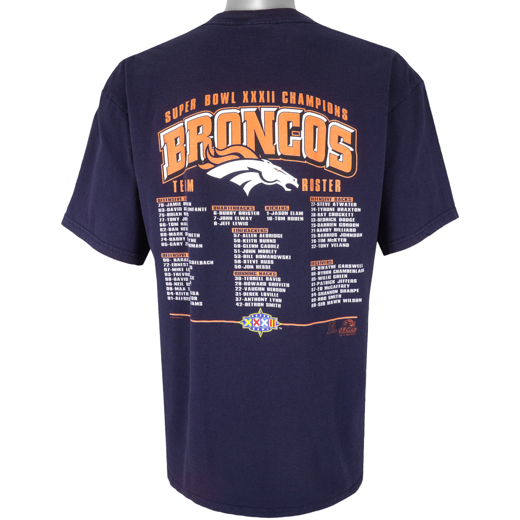 NFL (Lee) - Denver Broncos, Champions T-Shirt 1998 Large Vintage Retro Football