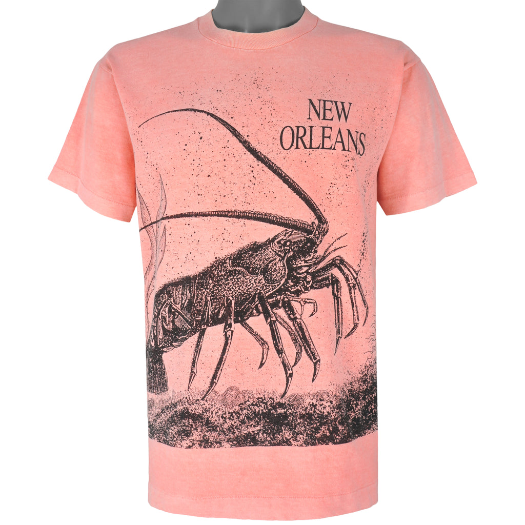 Vintage (Fruit Of The Loom) - New Orleans, Shrimp T-Shirt 1990s Large Vintage Retro
