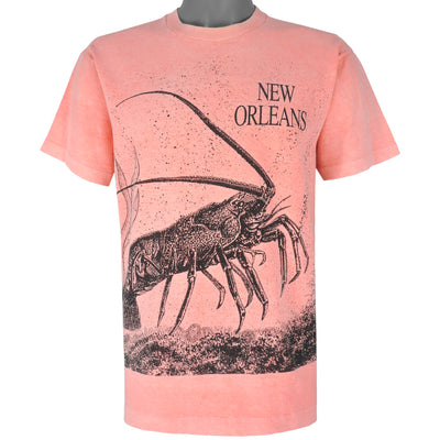 Vintage (Fruit Of The Loom) - New Orleans Crawfish T-Shirt 1990s Large