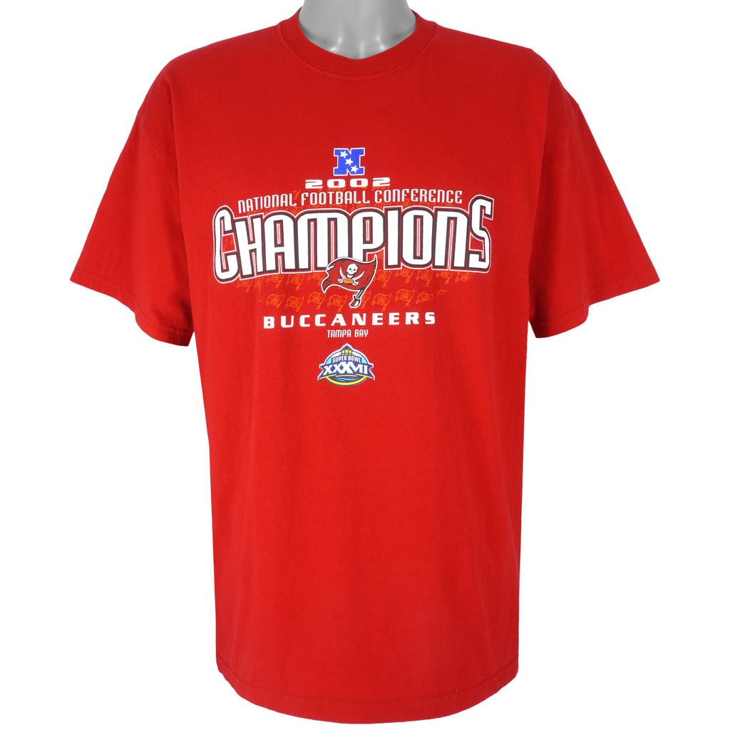 NFL (Gildan) - Buccaneers, Super Bowl Champions T-Shirt 2002 X-Large Vintage Retro Football