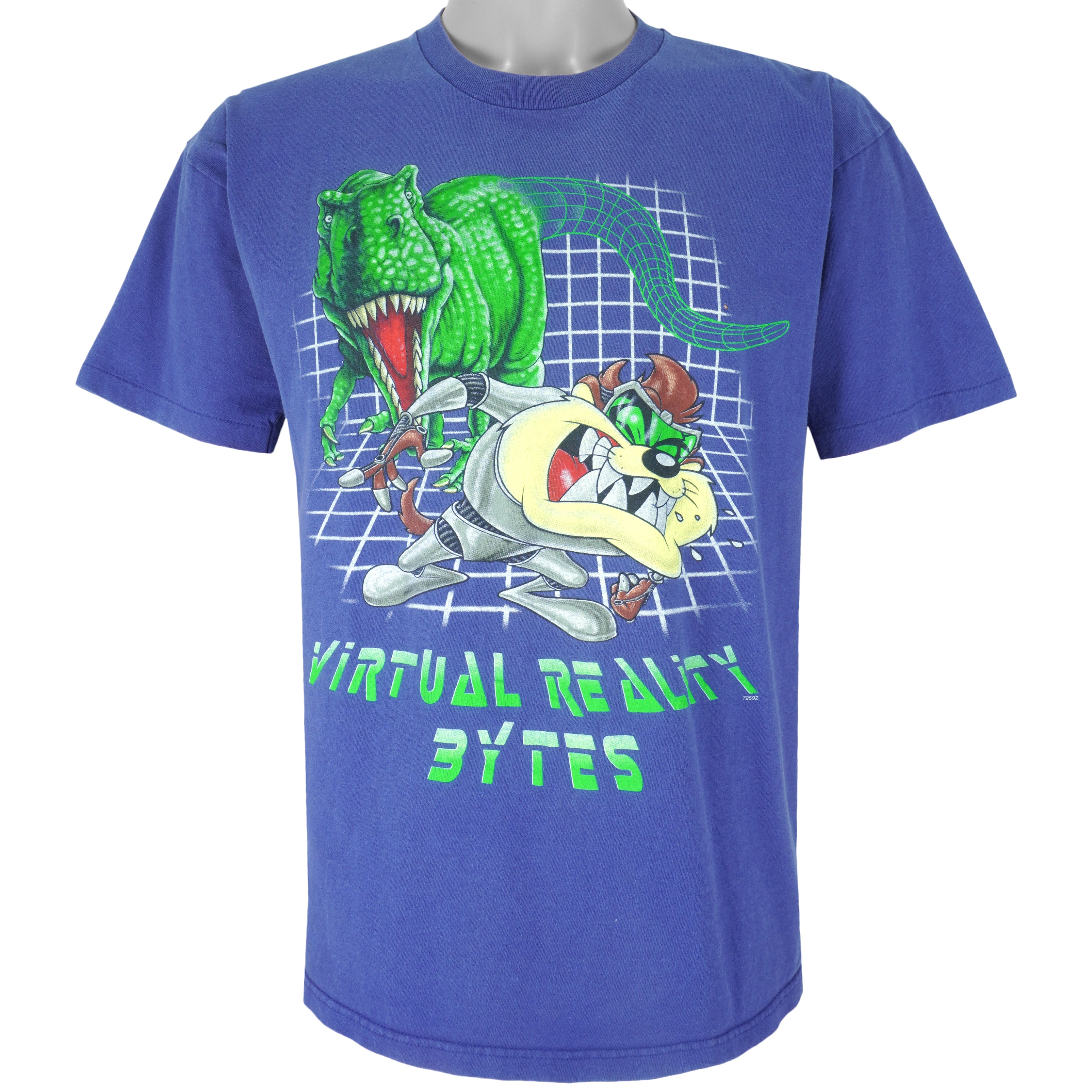 Looney Tunes - Virtual Reality Bytes T-Shirt 1990s Medium Vintage Retro