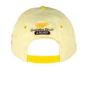 NFL - Yellow Miller Light Spell-Out Snapback Hat 1990s OSFA Vintage Retro Football