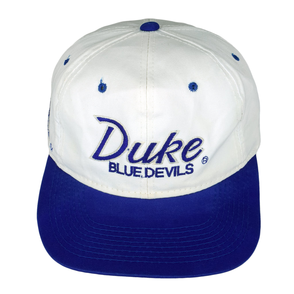 NCAA (Sports Specialties) - Duke Blue Devils Snapback Hat 1990s OSFA Vintage Retro Football College