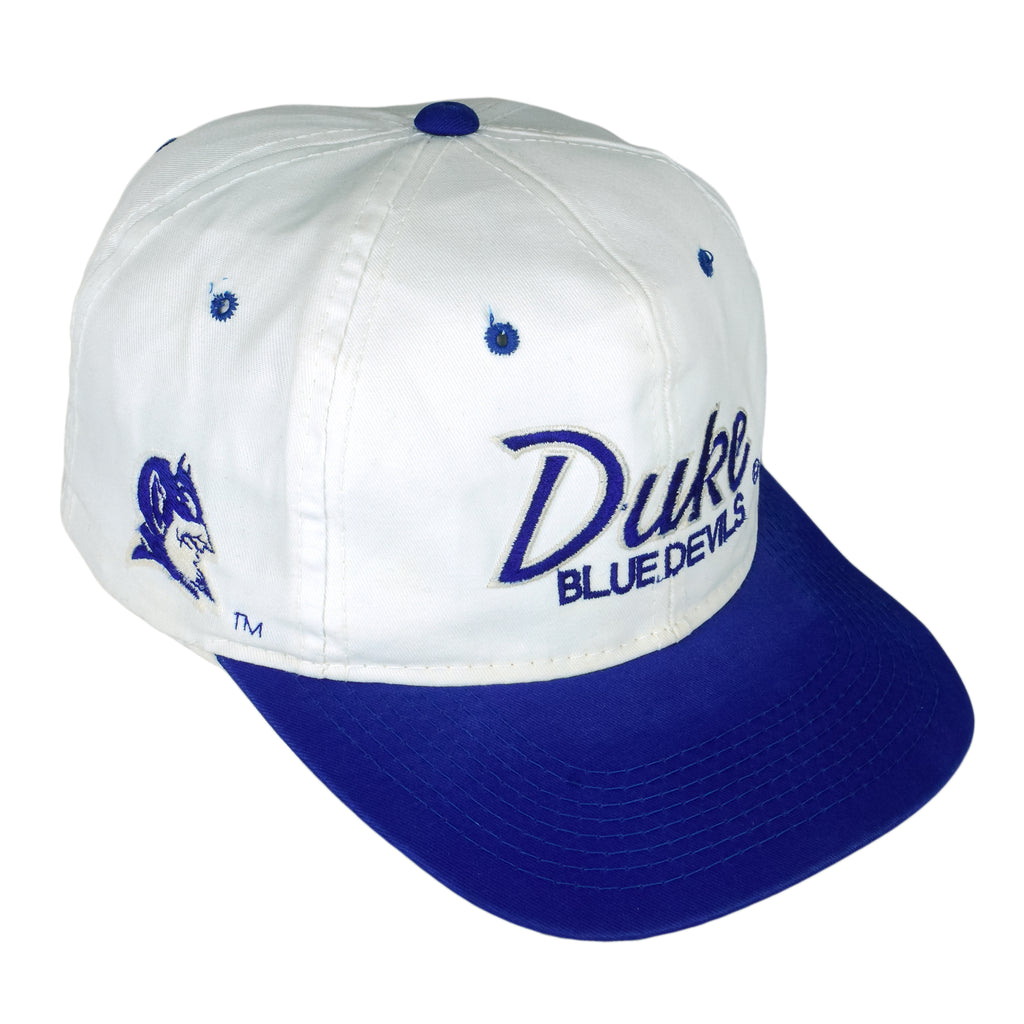 NCAA (Sports Specialties) - Duke Blue Devils Snapback Hat 1990s OSFA Vintage Retro Football College