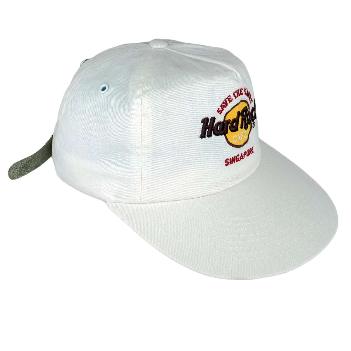 Vintage - White Hard Rock - Singapore Strapback Hat 1990s OSFA Vintage Retro