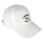 Lacoste - White Spell-Out Strapback Hat OSFA Vintage Retro