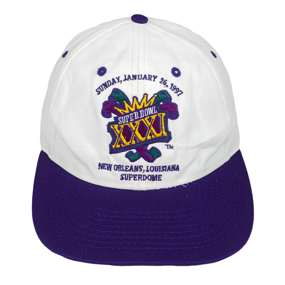 NFL (Logo 7) - Super Bowl XXXI Embroidered Snapback Hat 1997 OSFA Vintage Retro Football