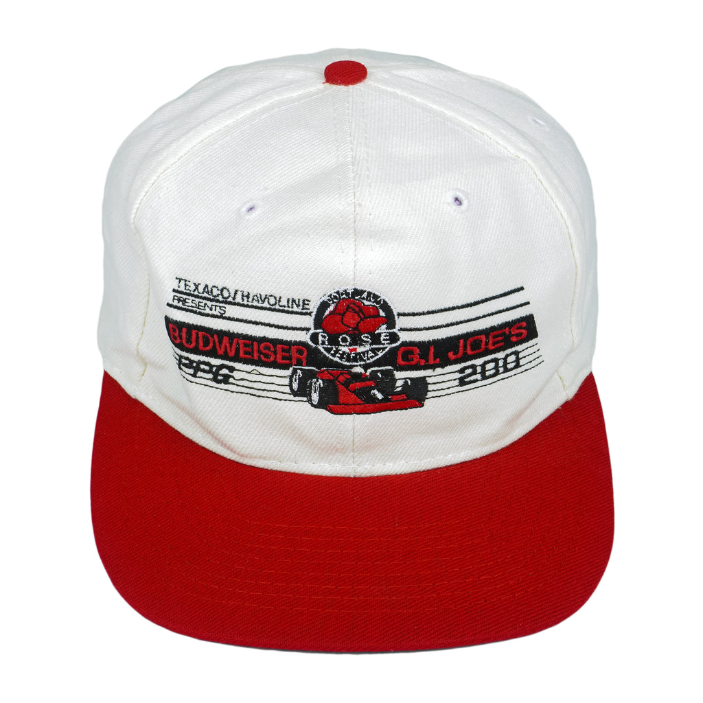 Nascar (Otto Cap) - Budweiser G.I Joes PPG 200 Spell-Out Snapback Hat OSFA Vintage Retro