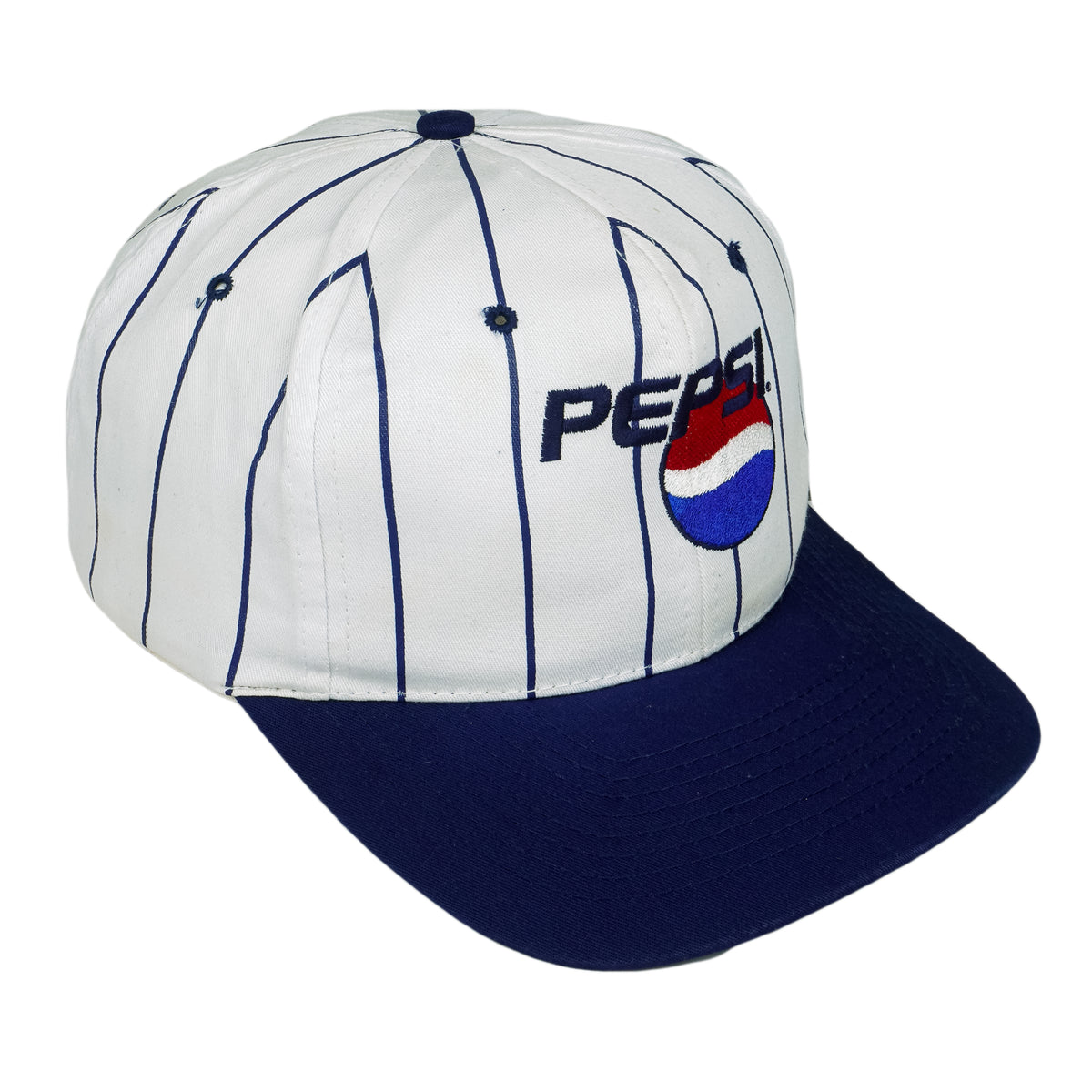 Vintage (Nissin Cap) - Pepsi Spell-Out Snapback Hat OSFA Vintage Retro