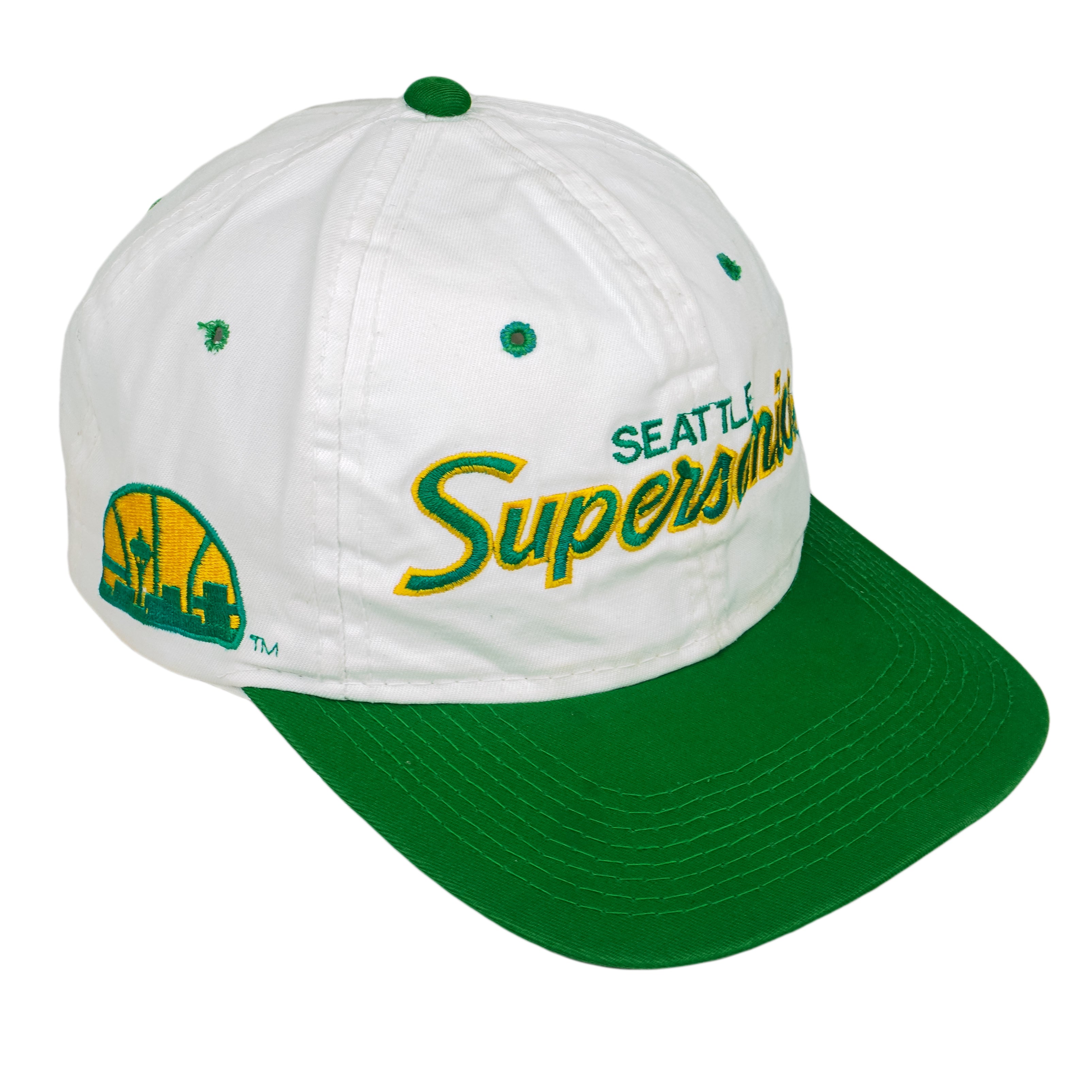 Seattle Super Sonics Vintage 90s Champion Snapback Hat Nba Basketball