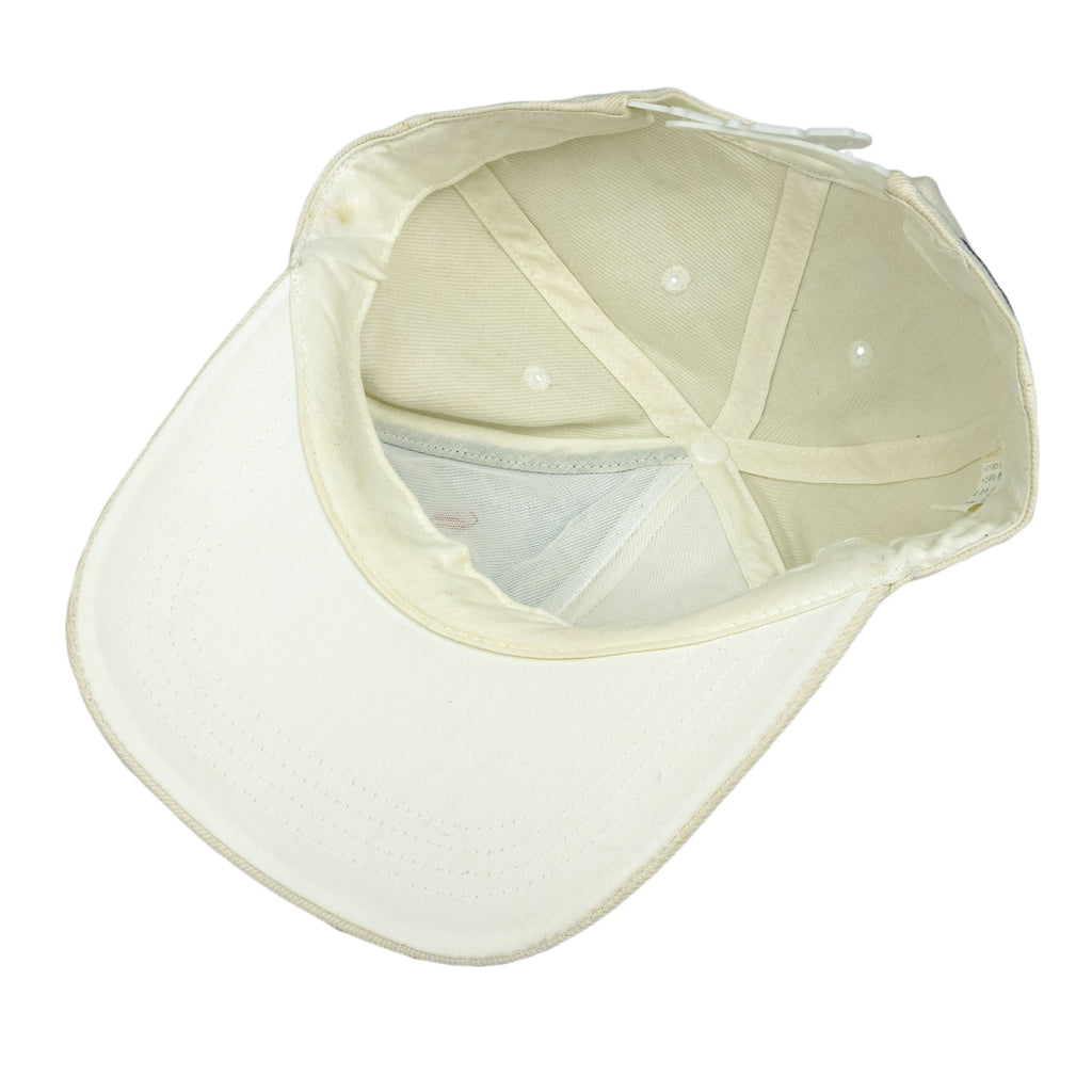Fila - White & Blue Spell-Out Snapback Hat 1990s OSFA Vintage Retro