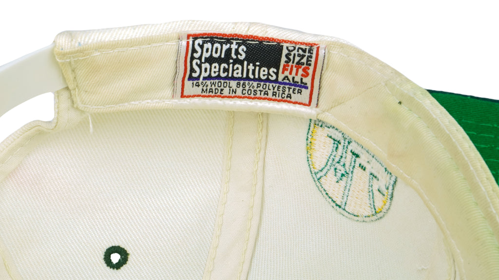 NBA (Sports Specialties) - Seattle Supersonics Spell-Out Snapback Hat 1990s OSFA Vintage Retro Basketball