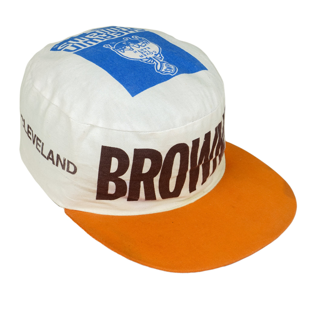 NFL (Re Play) - Browns Sherwin Williams Spell-Out Fitted Hat 1990s Vintage Retro Football