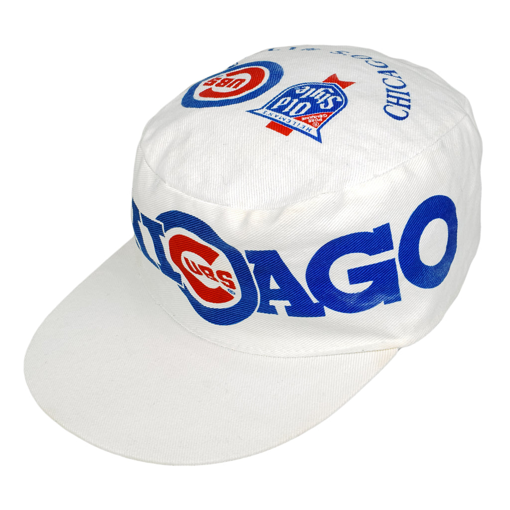 MLB - Chicago Cubs Bid Spell-out Fitted Hat 1990s  Vintage Retro Baseball