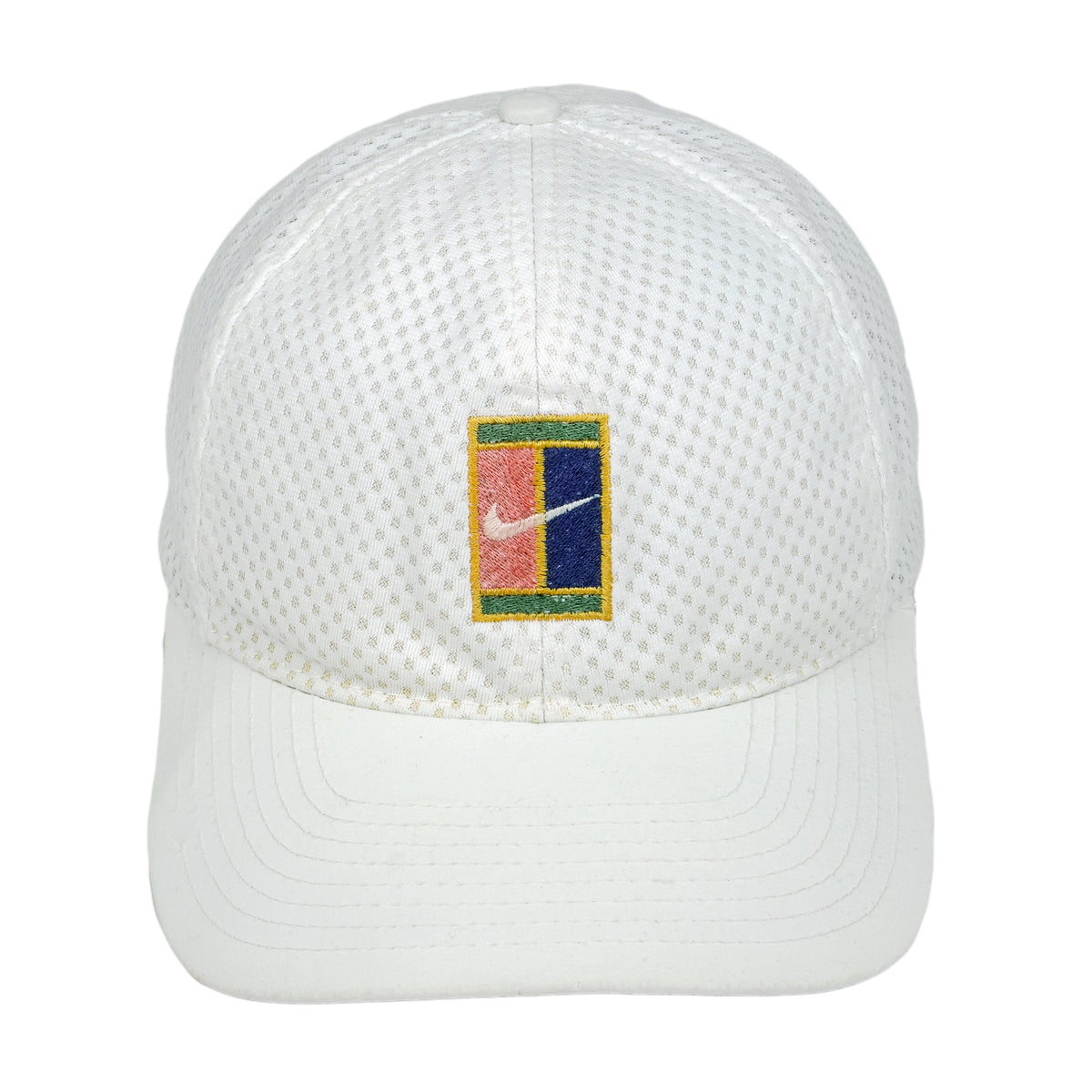 Nike - White Nike Court Snapback Hat 1990s OSFA Vintage Retro