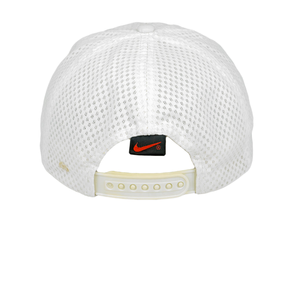 Nike - White Nike Court Snapback Hat 1990s OSFA Vintage Retro