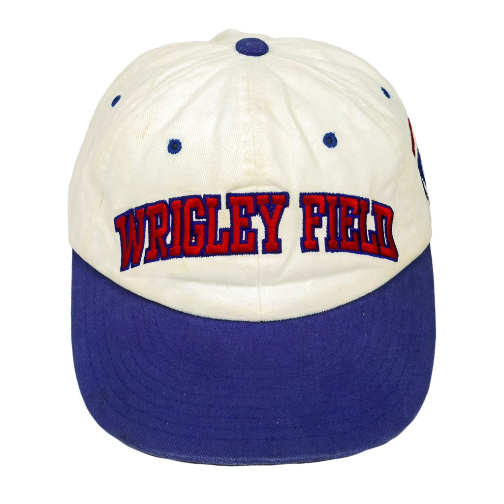 Starter - Wrigley Field, Cubs Embroidered Snapback Hat 1990s OSFA Vintage Retro Baseball