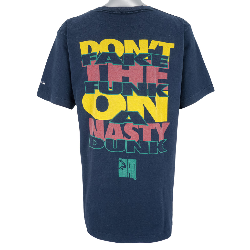 Reebok - Shaq, Dont Take The Funk On A Nasty Dunk T-Shirt 1990s Large Vintage Retro Basketball