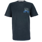 Reebok - Black Shaq Big Spell-Out T-Shirt 1990s Medium Vintage Retro Basketball