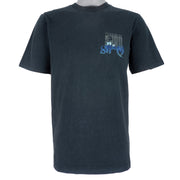 Reebok - Black Shaq Big Spell-Out T-Shirt 1990s Medium Vintage Retro Basketball