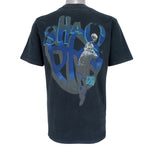 Reebok - Black Shaq Big Spell-Out T-Shirt 1990s Medium Vintage Retro Basketball