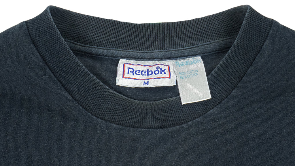 Reebok - Black Shaq Big Spell-Out T-Shirt 1990s Medium Vintage Retro