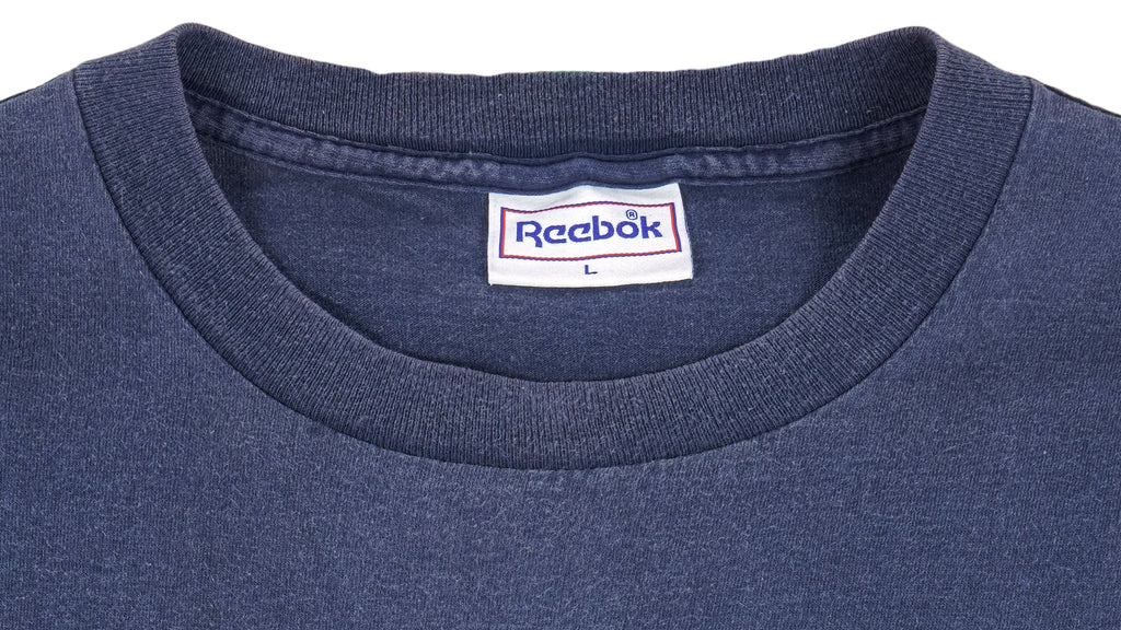 Reebok - Grey Shaq Big Spell-Out T-Shirt 1990s Large Vintage Retro Basketball
