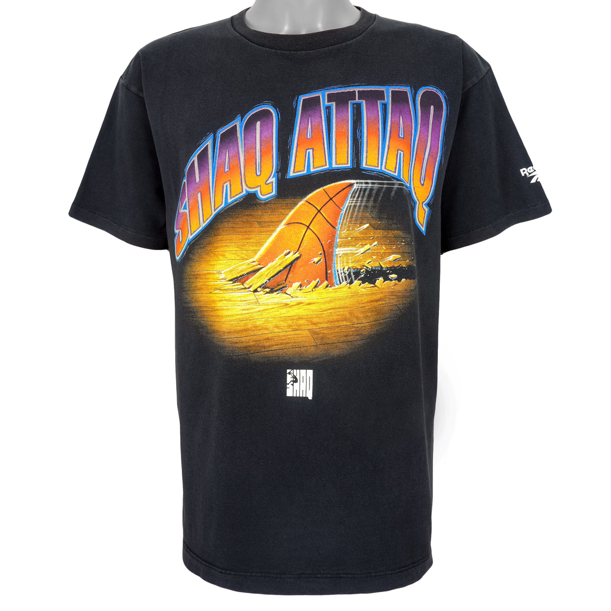 Reebok - Shaq Attaq Spell-Out T-Shirt 1990s Large Vintage Retro Basketball