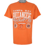 NFL (Logo 7) - Tampa Bay Buccaneers Single Stitch T-Shirt 1980s Large