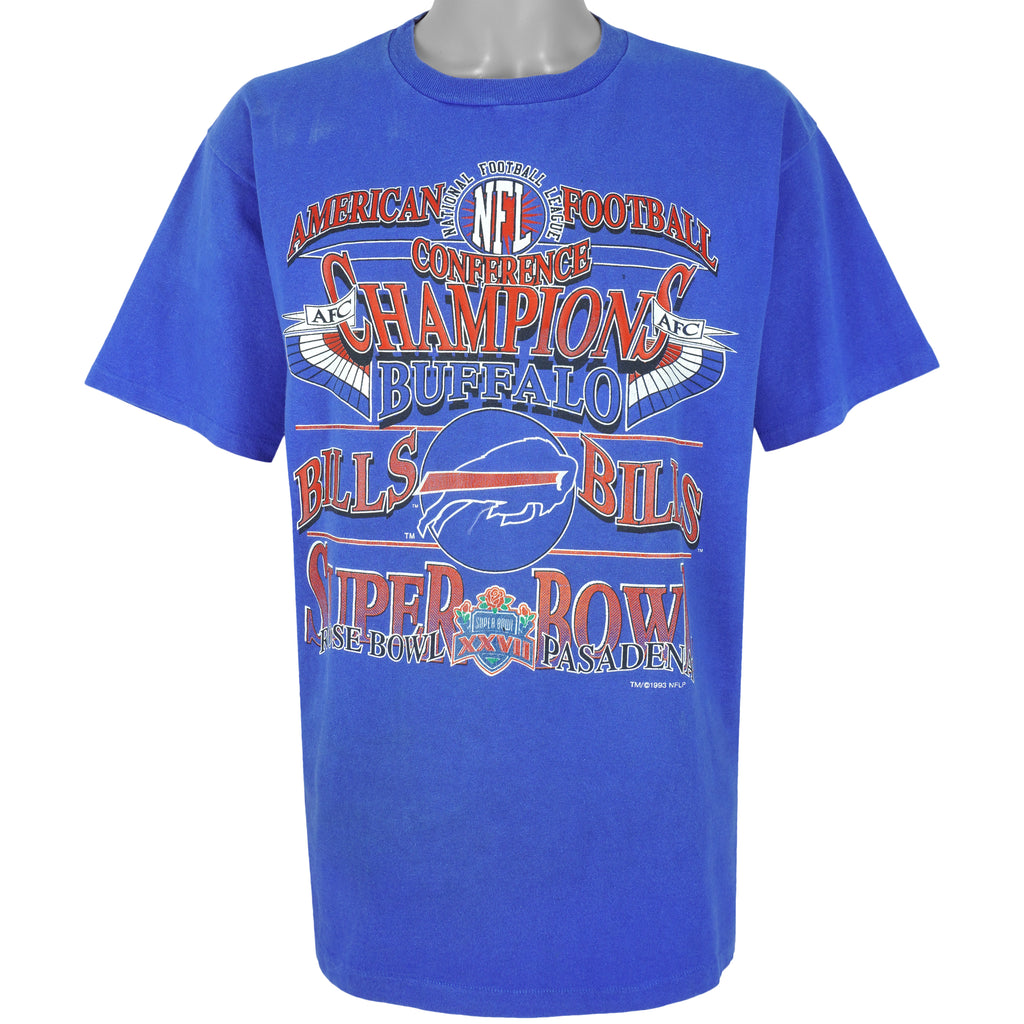 NFL (Logo 7) - Buffalo Bills Super Bowl XXVII T-Shirt 1993 X-Large Vintage Retro Football