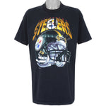 NFL (Salem) - Pittsburgh Steelers Helmet T-Shirt 1994 X-Large