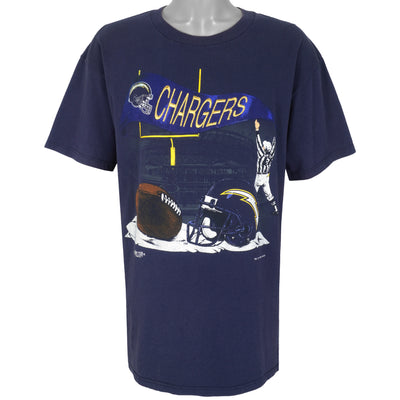 NFL (Nutmeg) - San Diego Chargers Spell-Out T-Shirt 1994 X-Large