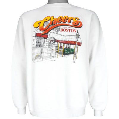 Vintage (Discus Athletic) - White Cheers Boston Sweatshirt 1992 Large