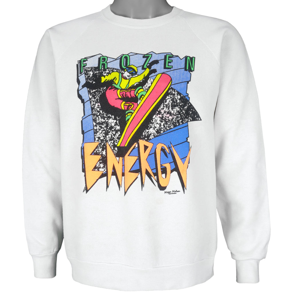 Vintage - Frozen Energy Spell-Out Sweatshirt 1990s Large Vintage Retro