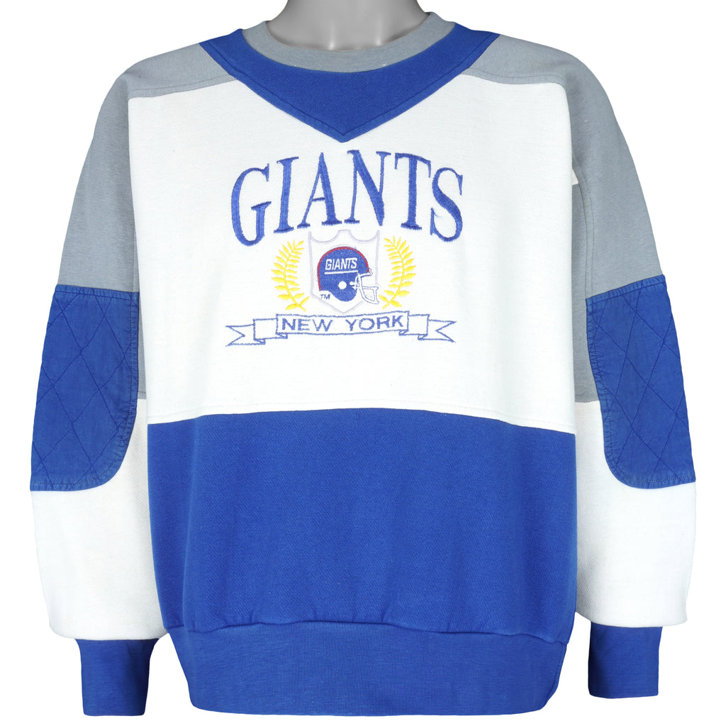 NFL (Logo 7) - New York Giants Embroidered Sweatshirt 1990s Large Vintage Retro Football