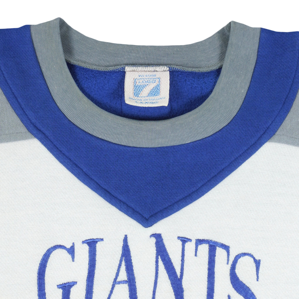 NFL (Logo 7) - New York Giants Embroidered Sweatshirt 1990s Large Vintage Retro Football
