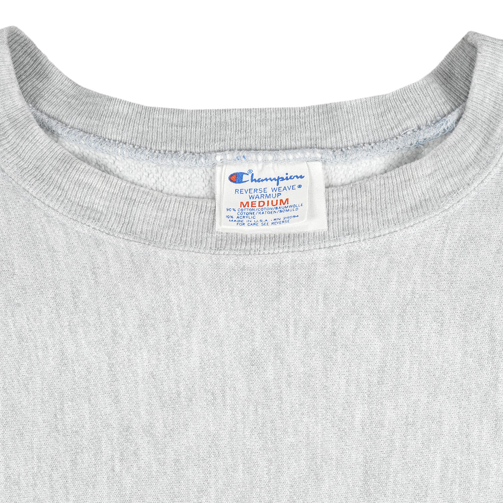 Champion - Embroidered Crew Neck Sweatshirt 1990s Medium Vintage Retro
