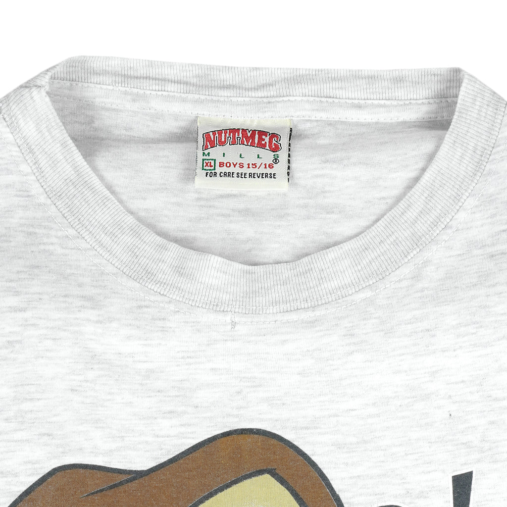 MLB (Nutmeg) - Oakland Athletics - Wile E. Coyote T-Shirt 1996 X-Large Youth Vintage Retro Baseball