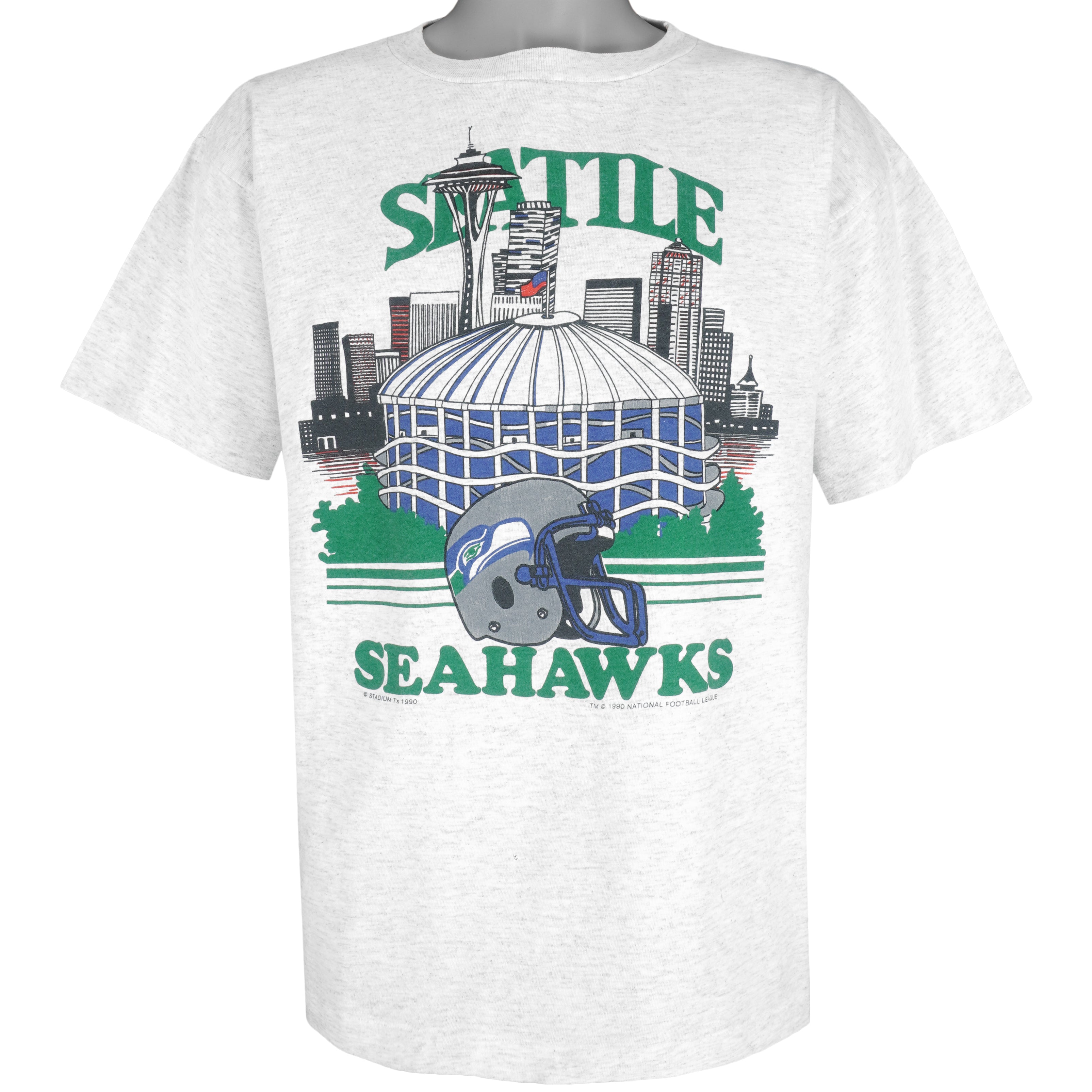 NFL (Printees) - Seattle Seahawks T-Shirt 1990 X-Large Vintage Retro Football
