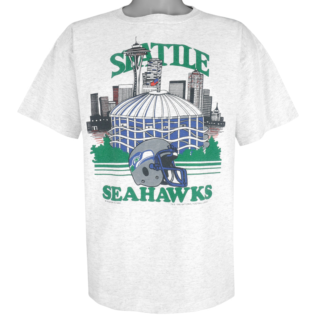 NFL (Printees) - Seattle Seahawks T-Shirt 1990 X-Large Vintage Retro Football