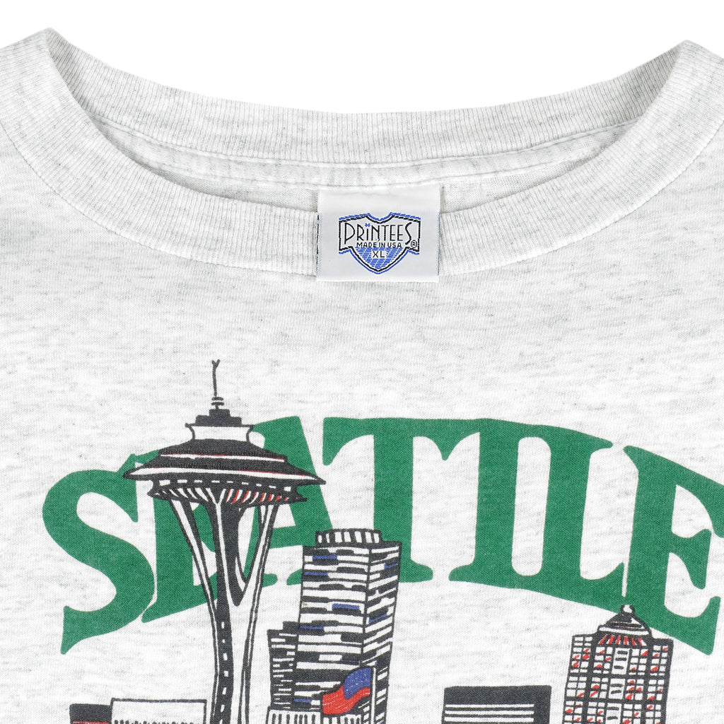 NFL (Printees) - Seattle Seahawks T-Shirt 1990 X-Large Vintage Retro Football